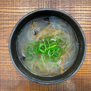 生姜で温まる！中華春雨スープ！